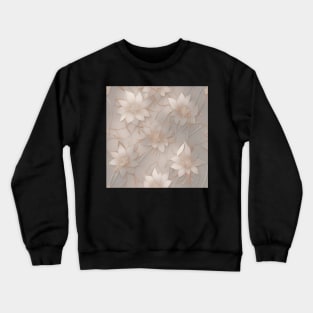 twirl vector flower abstract water color, pastel, golden and fabric flowers seamless pattern unique style Crewneck Sweatshirt